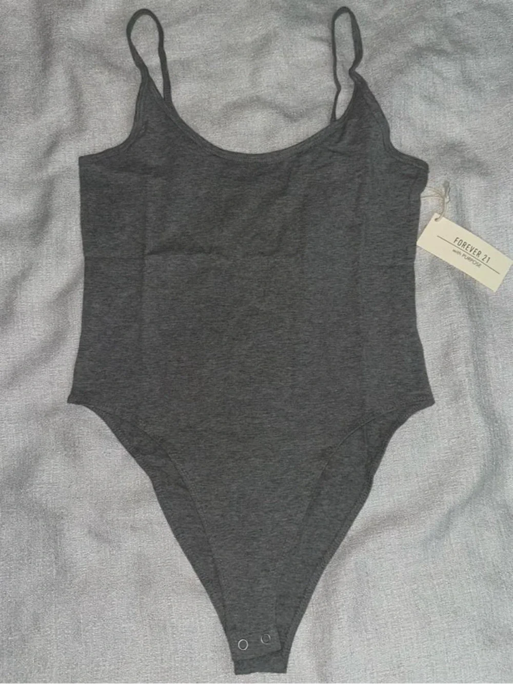 Forever 21 Girls' Gray One-Piece Bodysuit